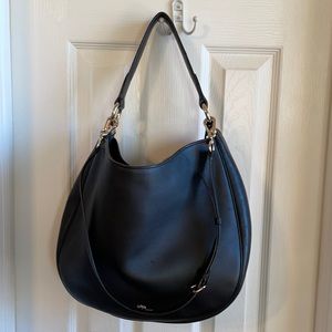 Coach black leather bag